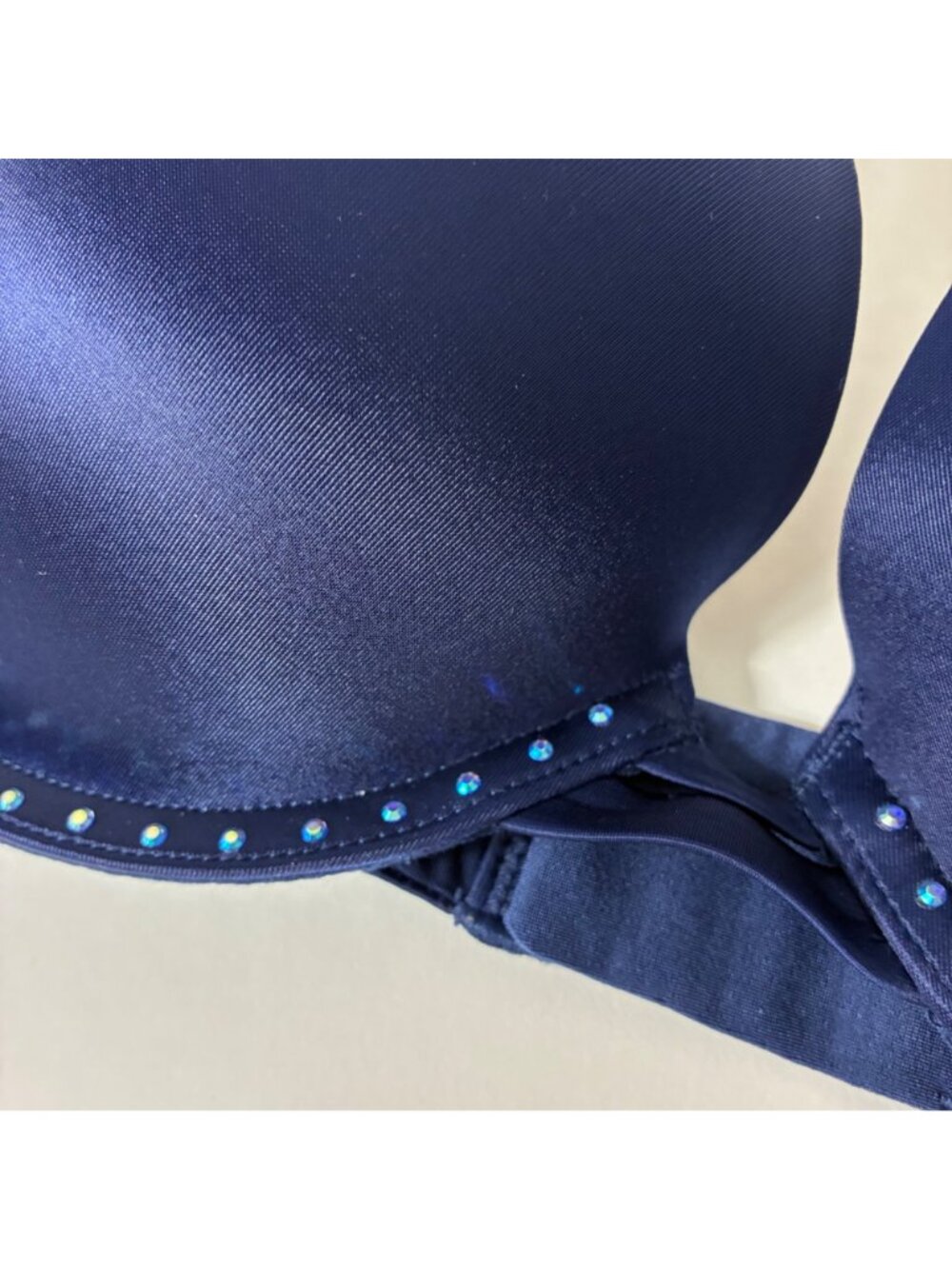 Victoria's Secret Very Sexy Sapphire Crystal Studded Push Up Bra 36C - Picture 4 of 9